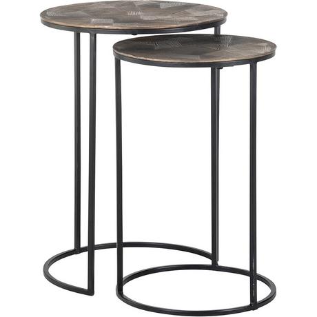 mutoni Table d'appoint Tulum (série de 2)  