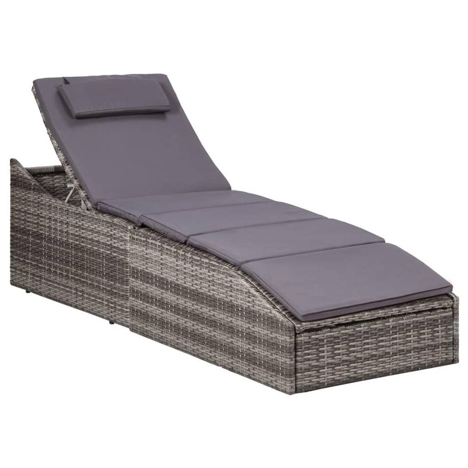 Chaise longue rotin synthétique