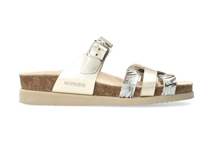 Image of Helma - Leder Sandale Damen Gold 35