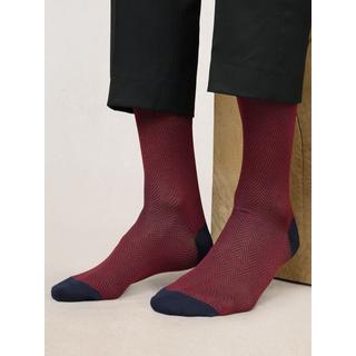 BLEU FORET Fil d'Ecrosse Chevrons Socken  