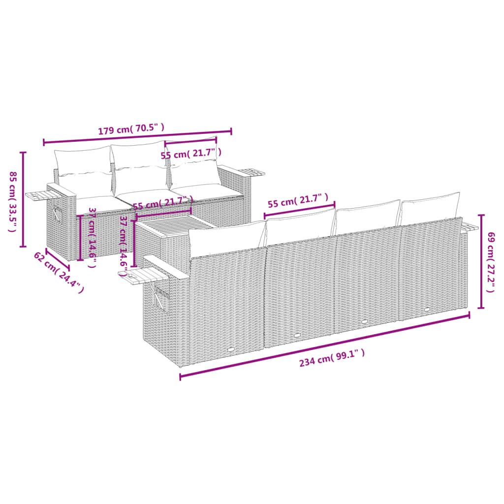 VidaXL Garten sofagarnitur poly-rattan  