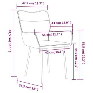 VidaXL Chaise de salle à manger velours  