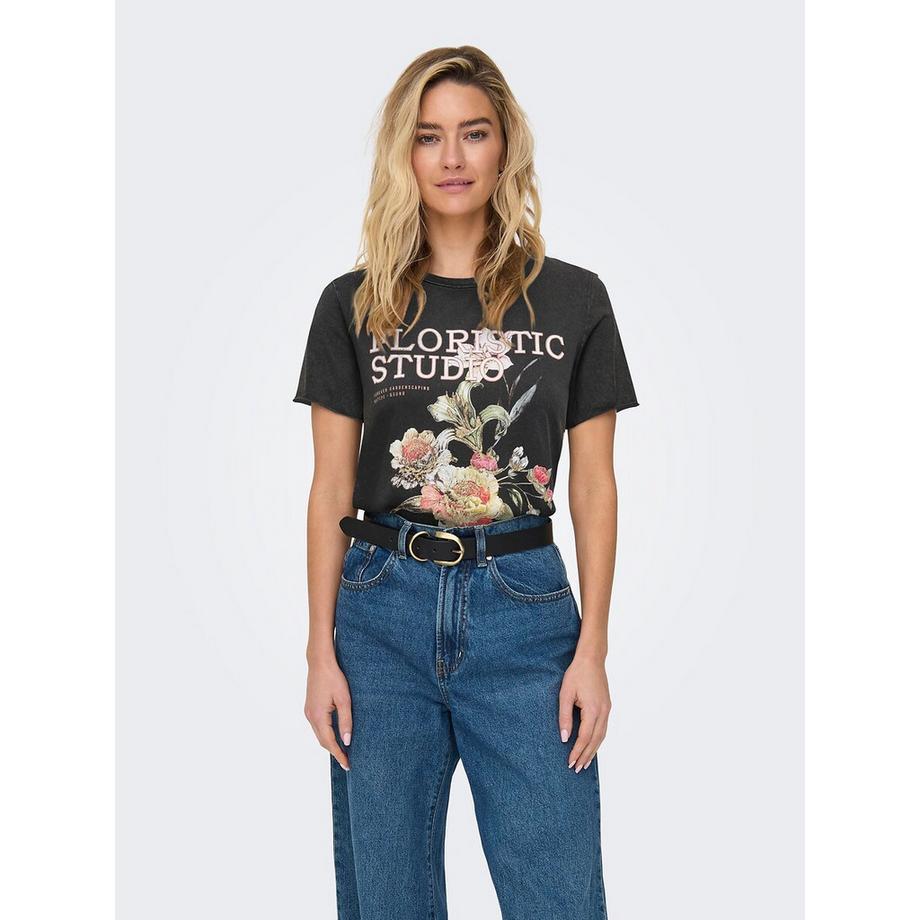 T-shirt col rond à motif