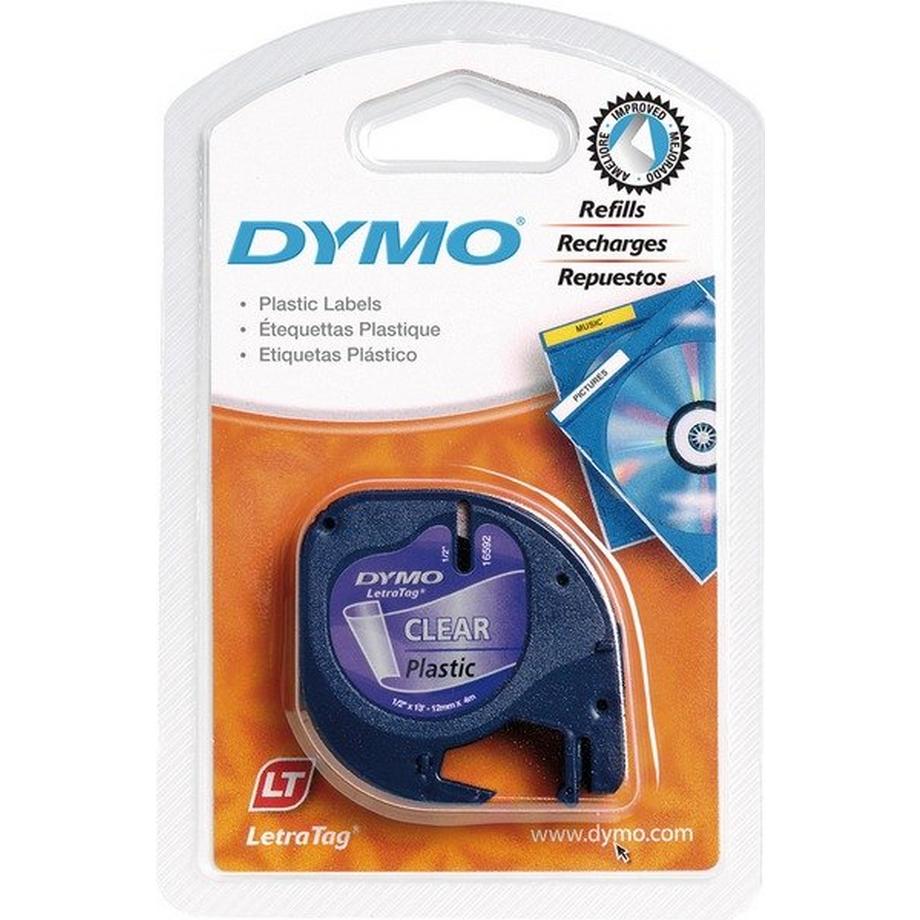 DYMO Schriftband LetraTag 12mmx4m S0721530 schwarz/transparent