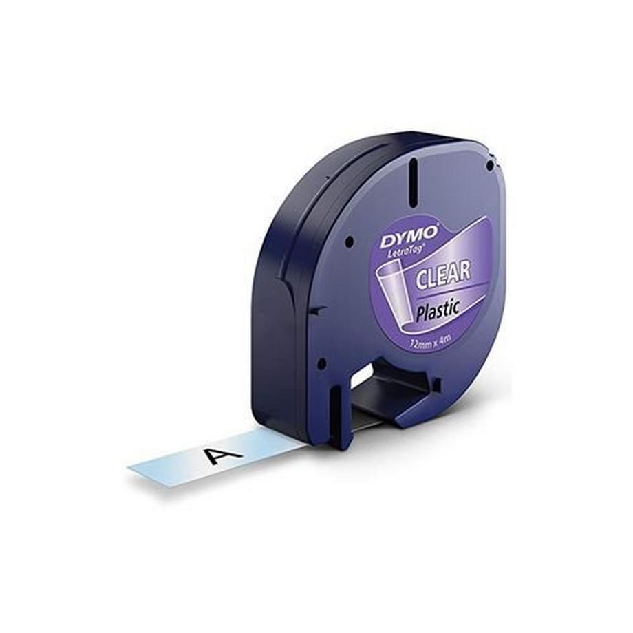 Dymo  DYMO Schriftband LetraTag 12mmx4m S0721530 schwarz/transparent 