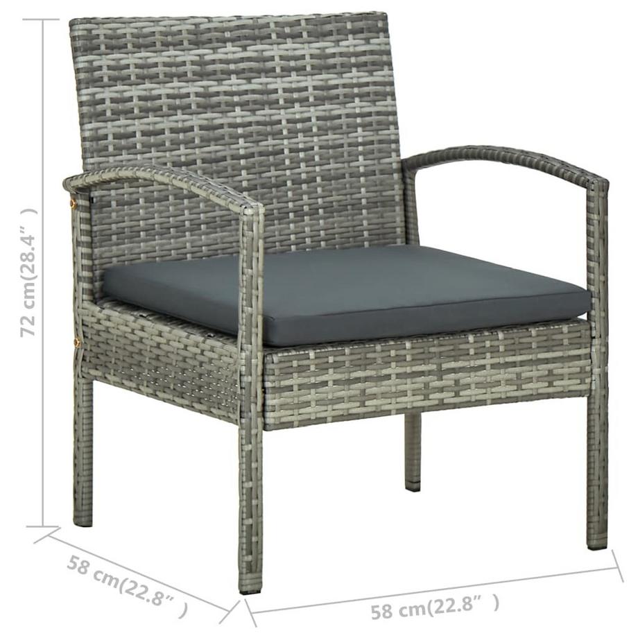 VidaXL Sessel poly-rattan  