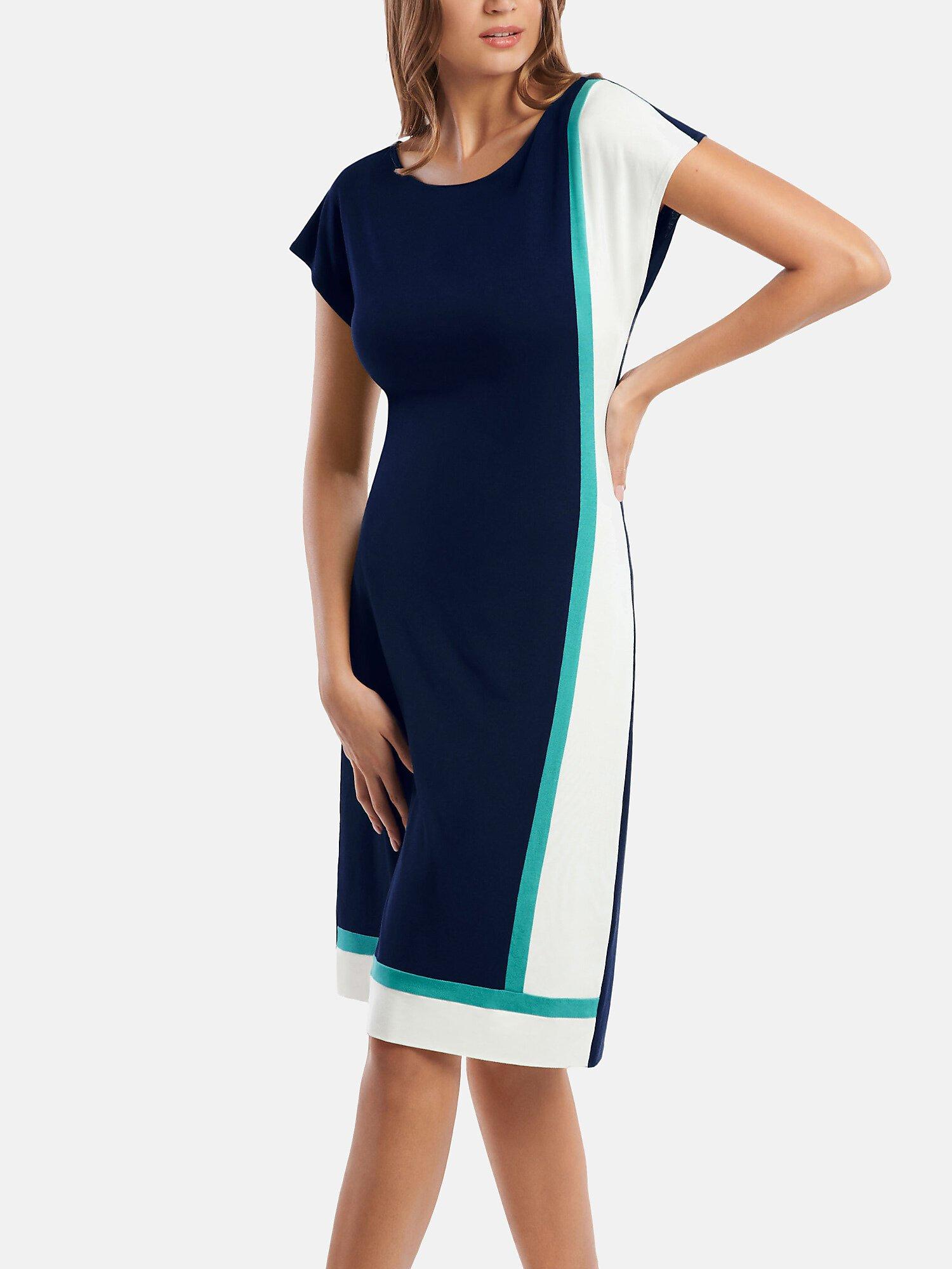 Image of Sommerkleid Mit Kurzen Ärmeln Saint Tropez Unisex Blau L