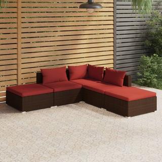 VidaXL set salotto da giardino Polirattan  