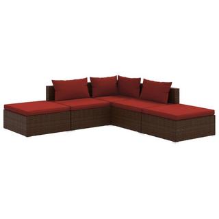 VidaXL set salotto da giardino Polirattan  