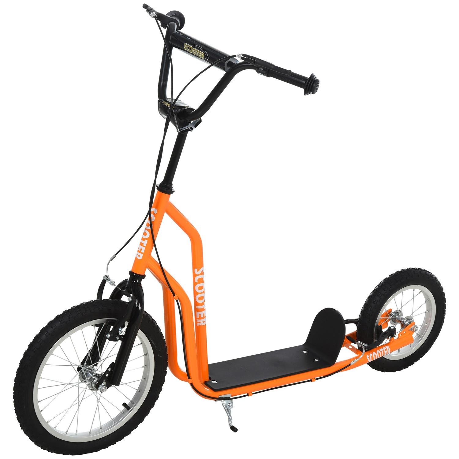 Northio  Scooter per bambini da 5 anni, scooter da città con pneumatici 16/12 pollici, arancione, 135 x 58 x 88-94 cm 