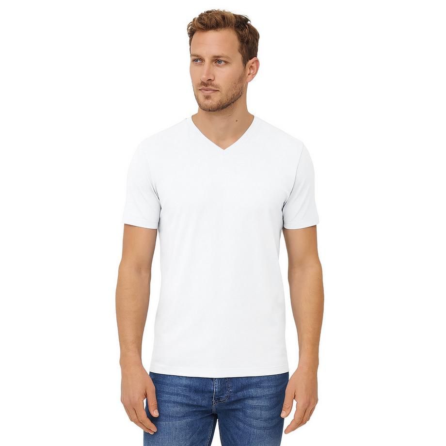 OLYMP T-shirt Collo a V Confezione da 4  