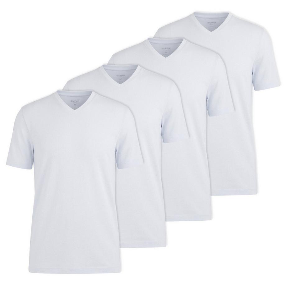 Maglietta Uomini Confezione da 4 Vestibilità confortevole-4 Pack V Neck T-Shirt