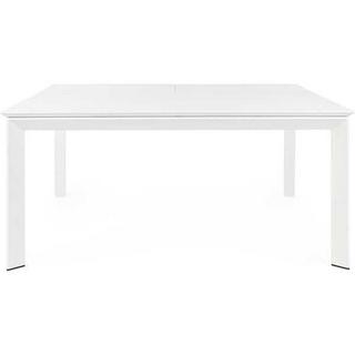 mutoni Table de jardin extensible Konnor160x110 / 160 blanc  