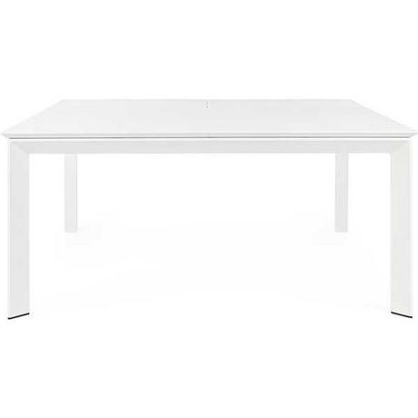 mutoni Table de jardin extensible Konnor160x110 / 160 blanc  