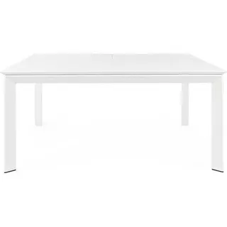 mutoni Table de jardin extensible Konnor160x110 / 160 blanc  