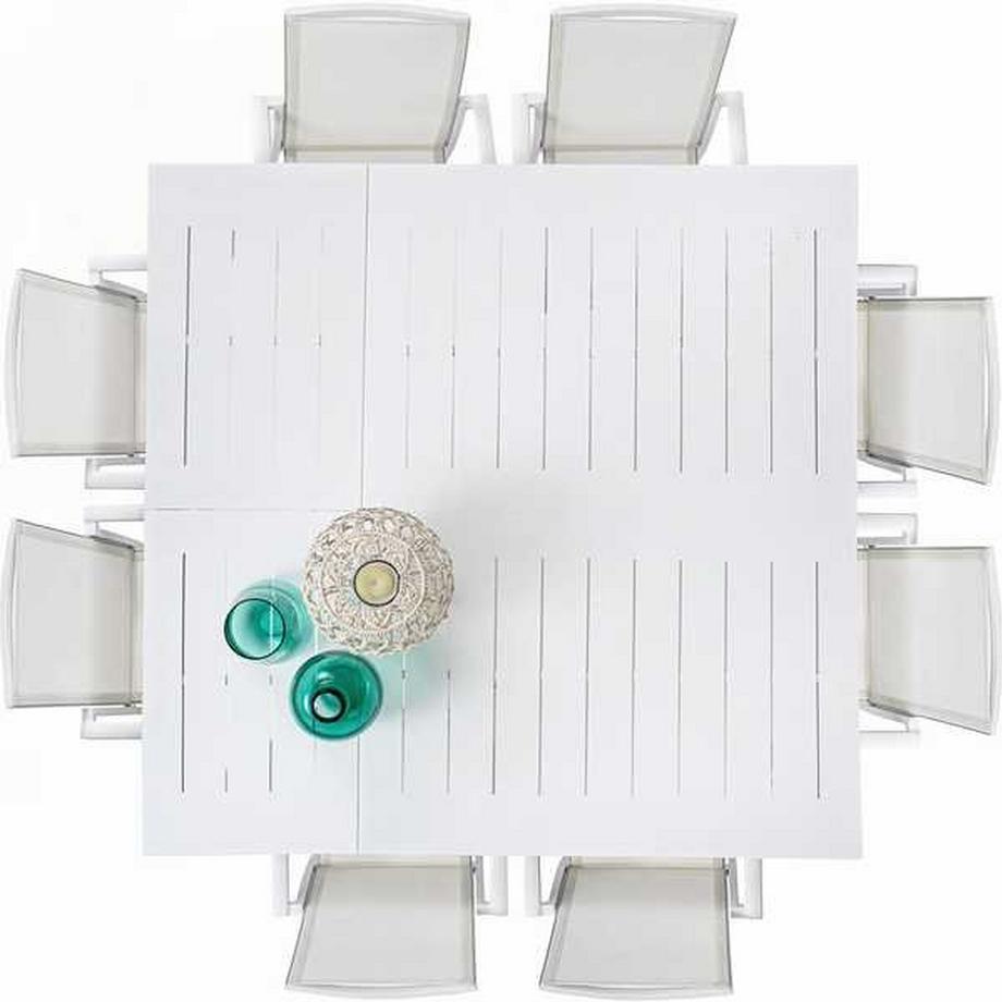 mutoni Tavolo da giardino allungabile Konnor160x110 / 160 bianco  