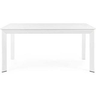 mutoni Table de jardin extensible Konnor160x110 / 160 blanc  