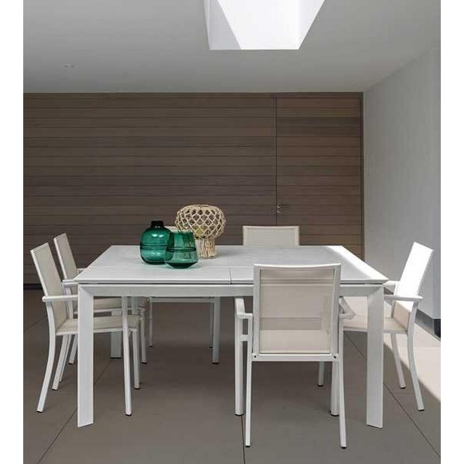 mutoni Tavolo da giardino allungabile Konnor160x110 / 160 bianco  