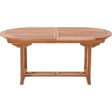 Table de jardin extensible en teck ovale 180-240x100