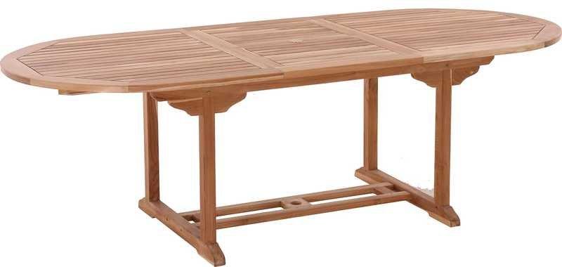 mutoni Gartentisch Teak ausziehbar oval 180-240x100  