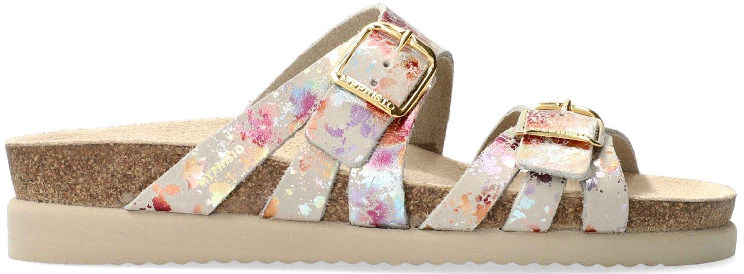 Image of Helisa - Leder Sandale Damen Weiss Bedruckt 35