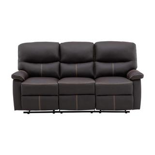 Vente-unique Couchgarnitur Relax 3+2+1 - Kunstleder - Braun - CANBY  