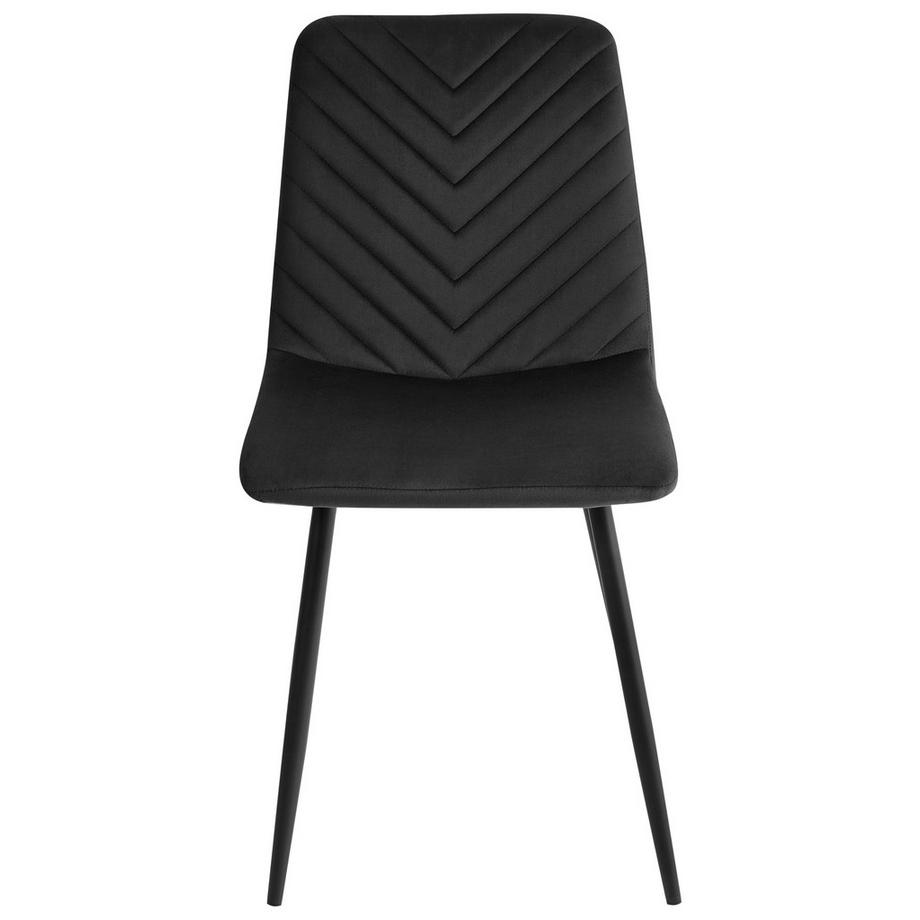 Beliani Esszimmerstuhl 4er Set aus Samtstoff Modern HAVRE  