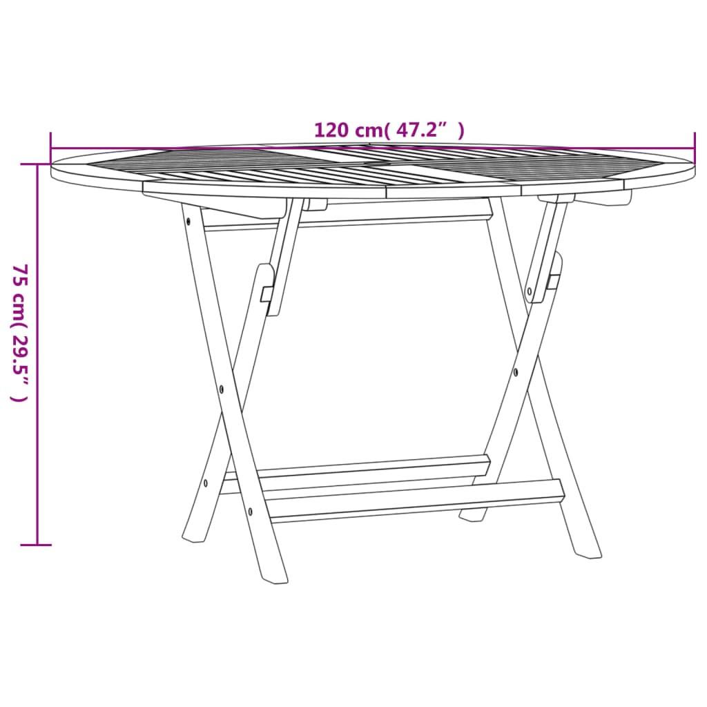 VidaXL Klappbarer gartentisch teak  