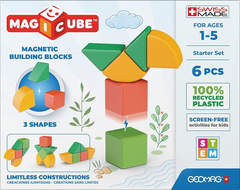 Geomag  Geomag MagiCube 3 Shapes Recycled Starter Set 6 pièces 