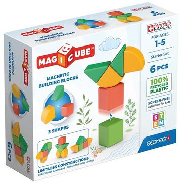 Geomag MagiCube 3 Shapes Recycled Starter Set 6 pièces
