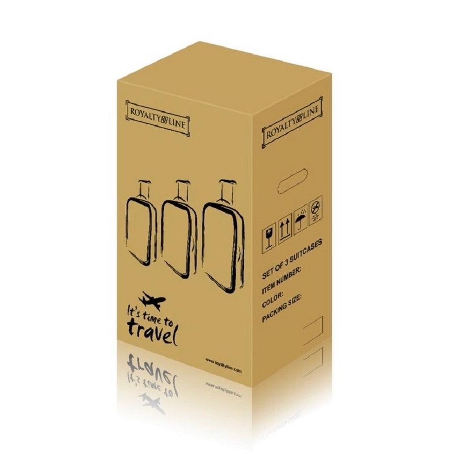 Royalty Line  Set aus 3 Reisetaschen - Schwarz 