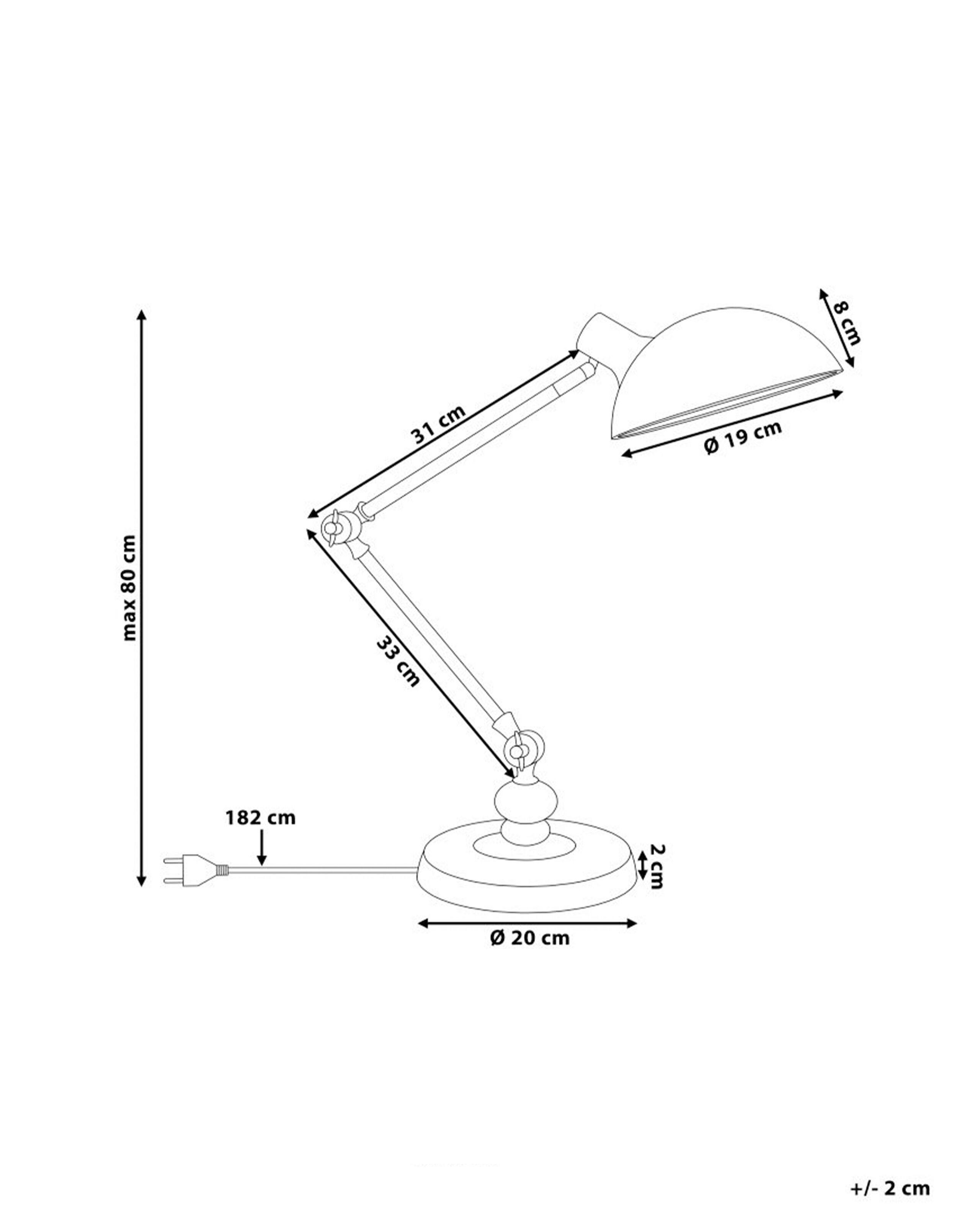 Beliani Lampe à poser en Métal Industriel MERAMEC  