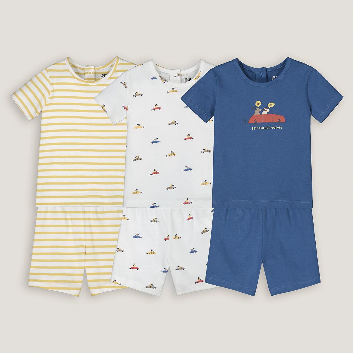 Image of 3er-pack Kurzpyjamas Aus Jersey Unisex Multicolor 86