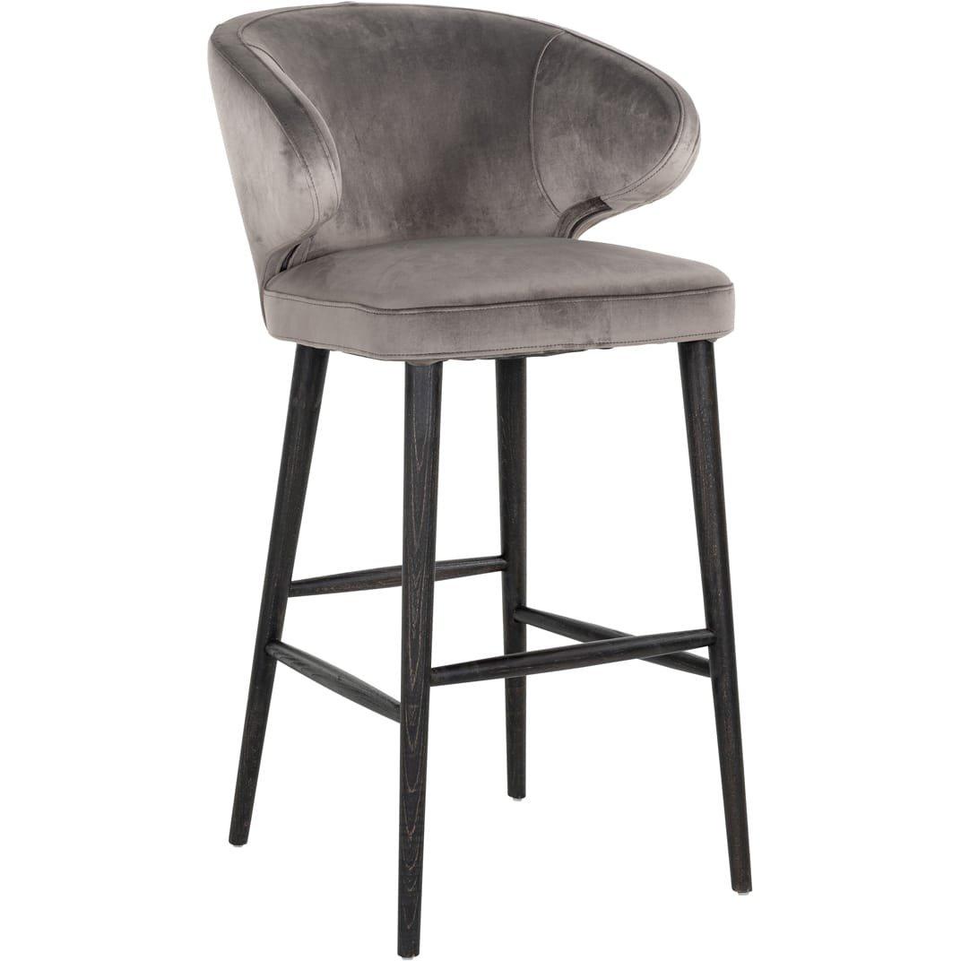 mutoni Chaise de bar Indigo gris noir 106  