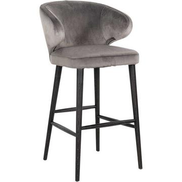 Chaise de bar Indigo gris noir 106
