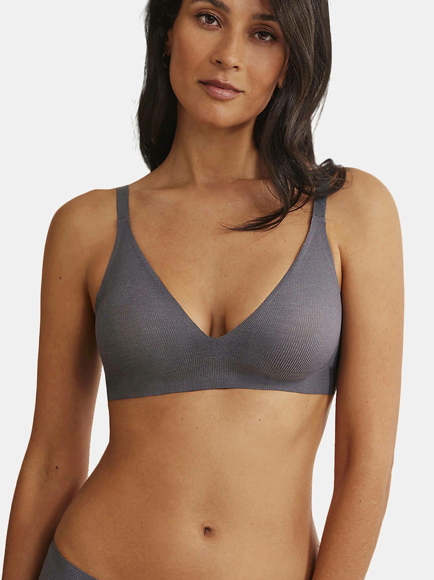 Image of Triangel-bh Vorgeformt Tief Geschnitten Mit Abnehmbaren Schalen One Damen Grau S