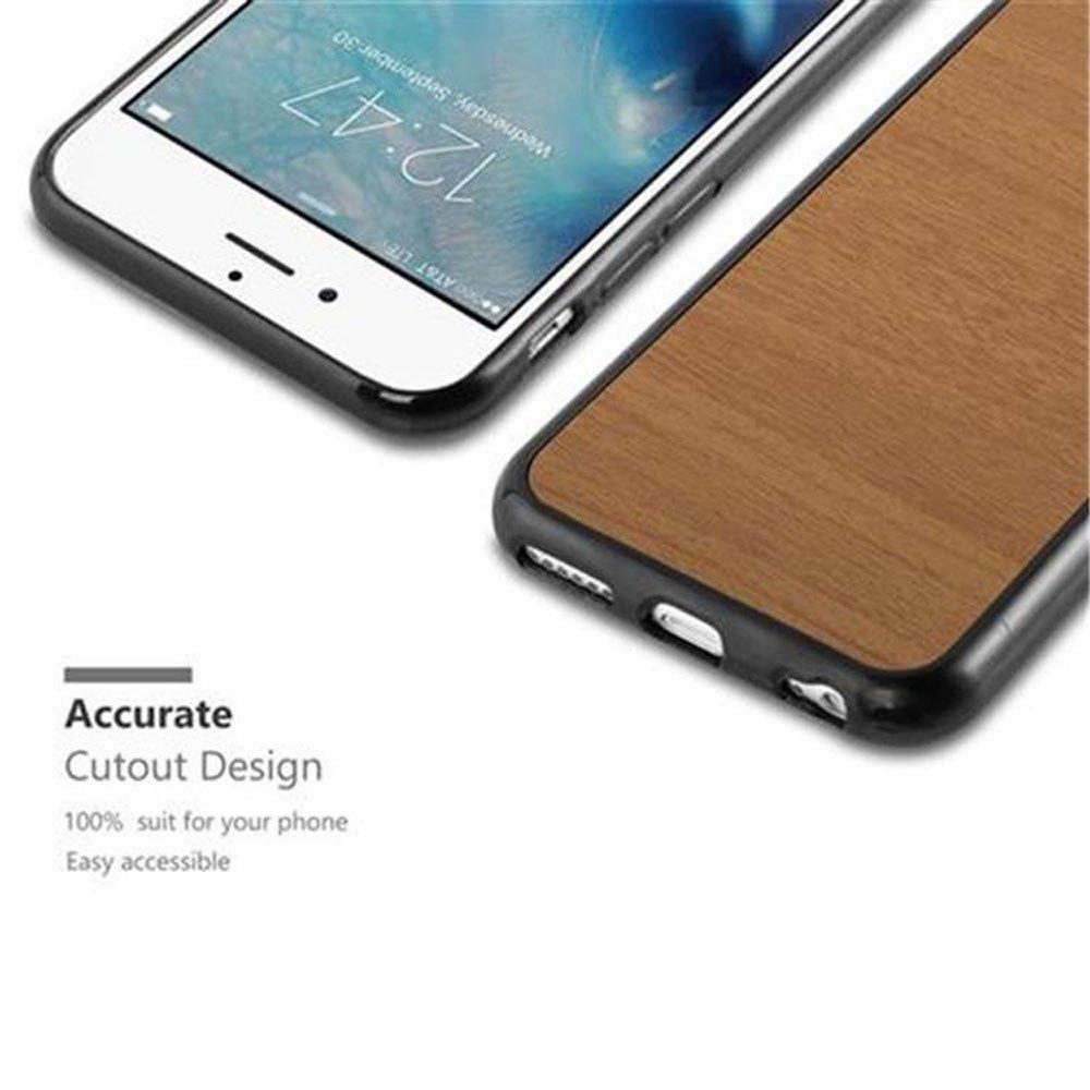 Cadorabo  Hülle für Apple iPhone 6  6S TPU Silikon Holz 