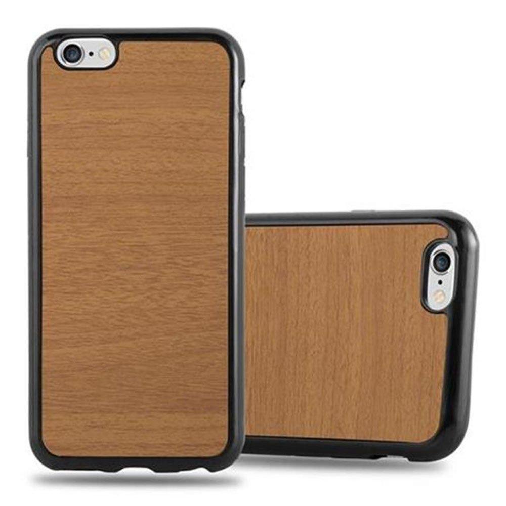 Cadorabo  Hülle für Apple iPhone 6  6S TPU Silikon Holz 