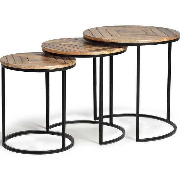 Image of Beistelltisch Mango rund (3er-Set) Beistelltisch Mango rund (3er-Set)