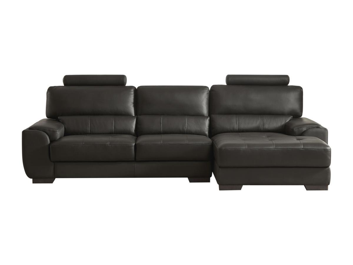 Vente-unique Ecksofa Leder Ecke Rechts METROPOLITAN II  