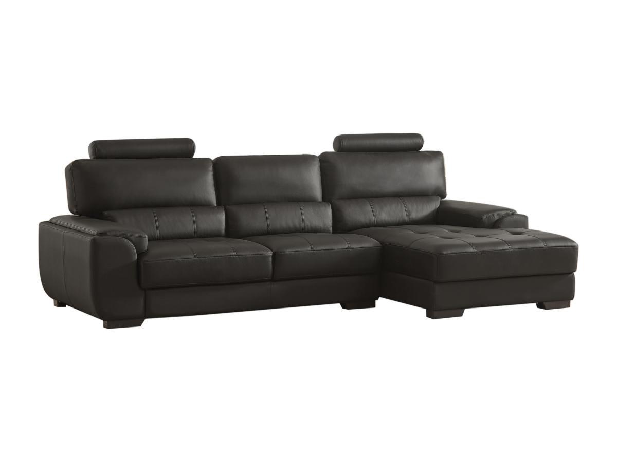 Vente-unique Ecksofa Leder Ecke Rechts METROPOLITAN II  