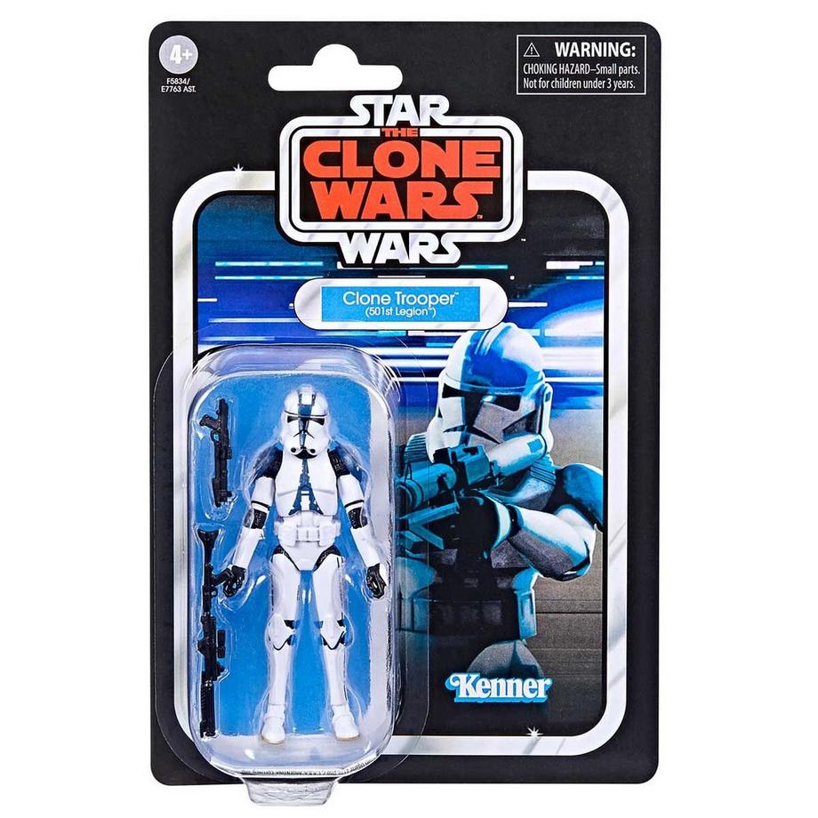 Hasbro  Star Wars The Clone Wars Clone Trooper 501st Legion Figur 9,5cm 