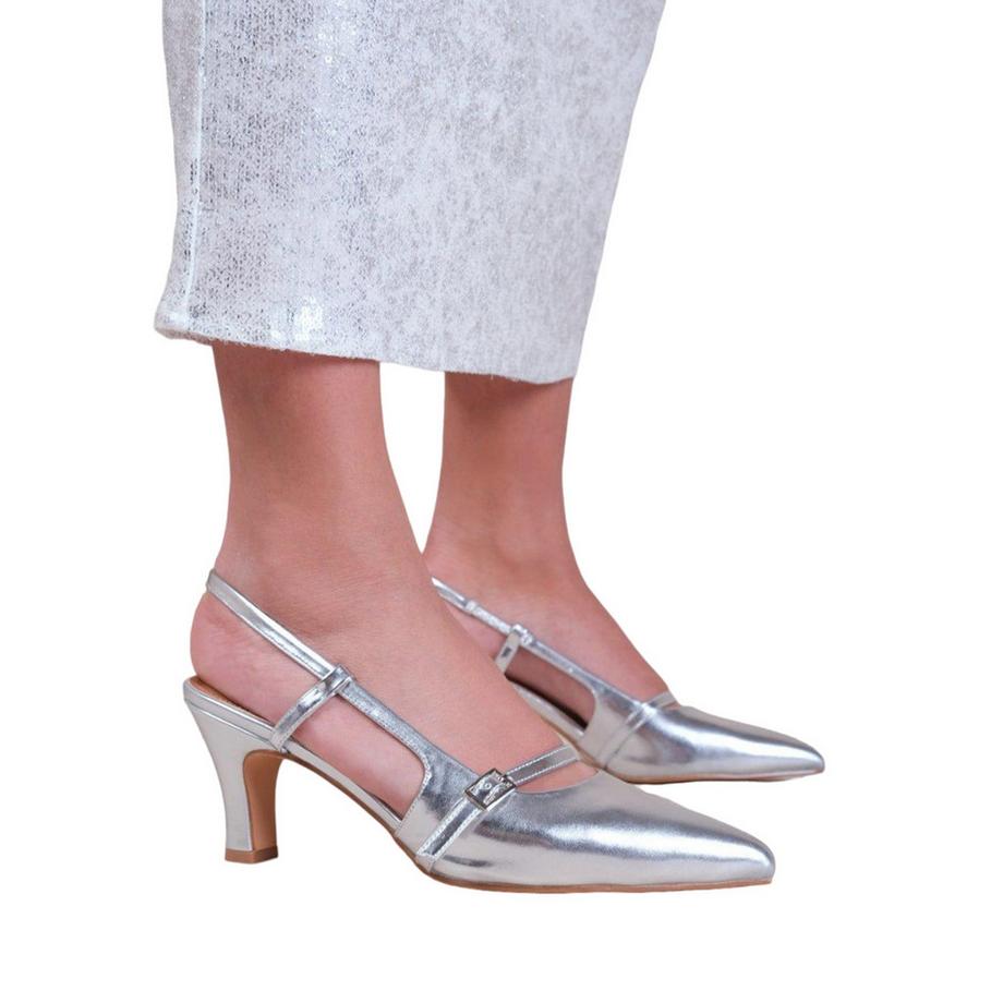 Where's That From Sandales On Point en Cuir Verni Slingback  