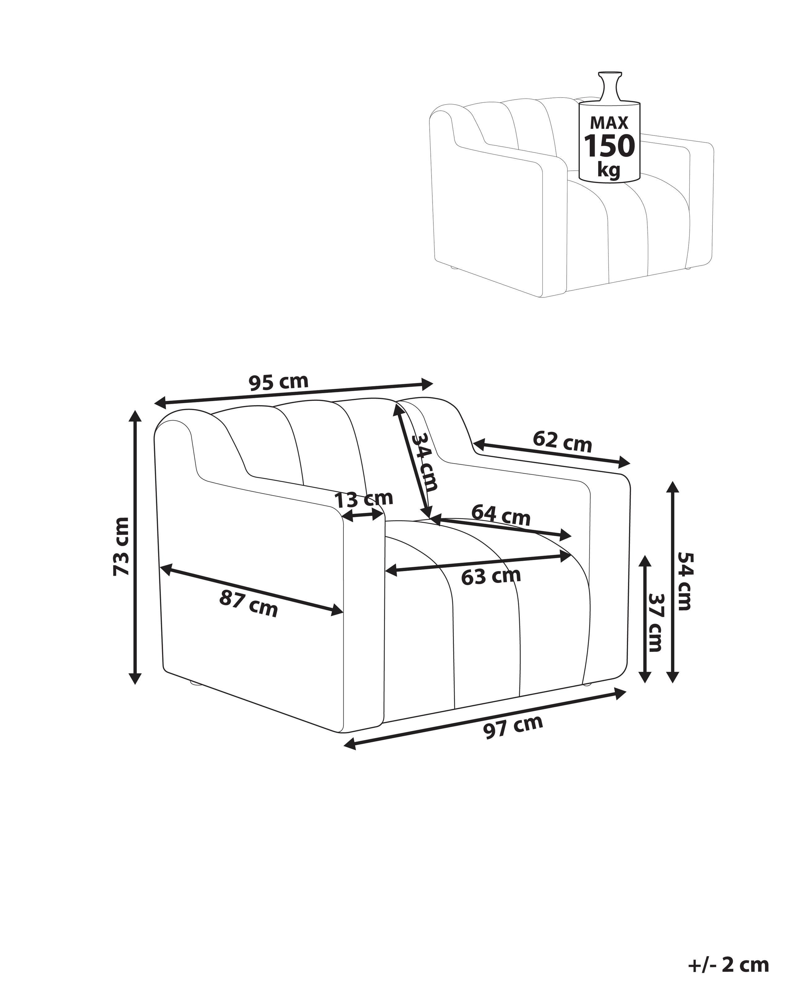 Beliani Fauteuil en Bouclé Moderne AGERUP  