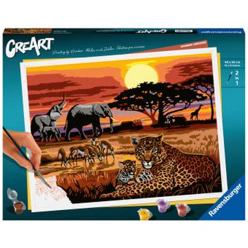 CreArt Savanne im Sonnenuntergang