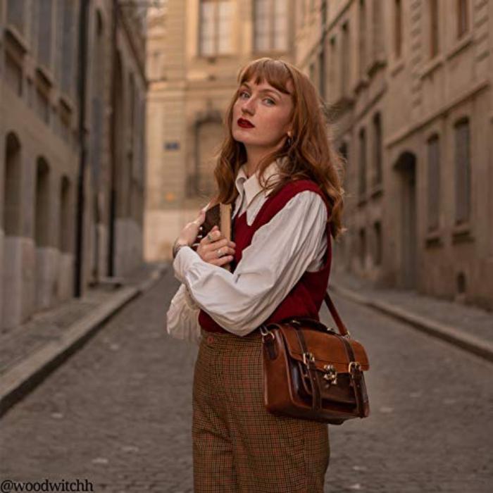 Only-bags.store Vintage Umhängetasche Kuriertasche Handtasche  