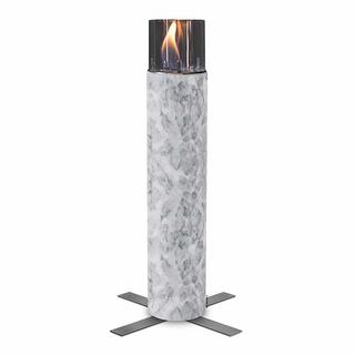 Climaqua Feuersäule aus weissem Marmor 44 cm SIENA M  