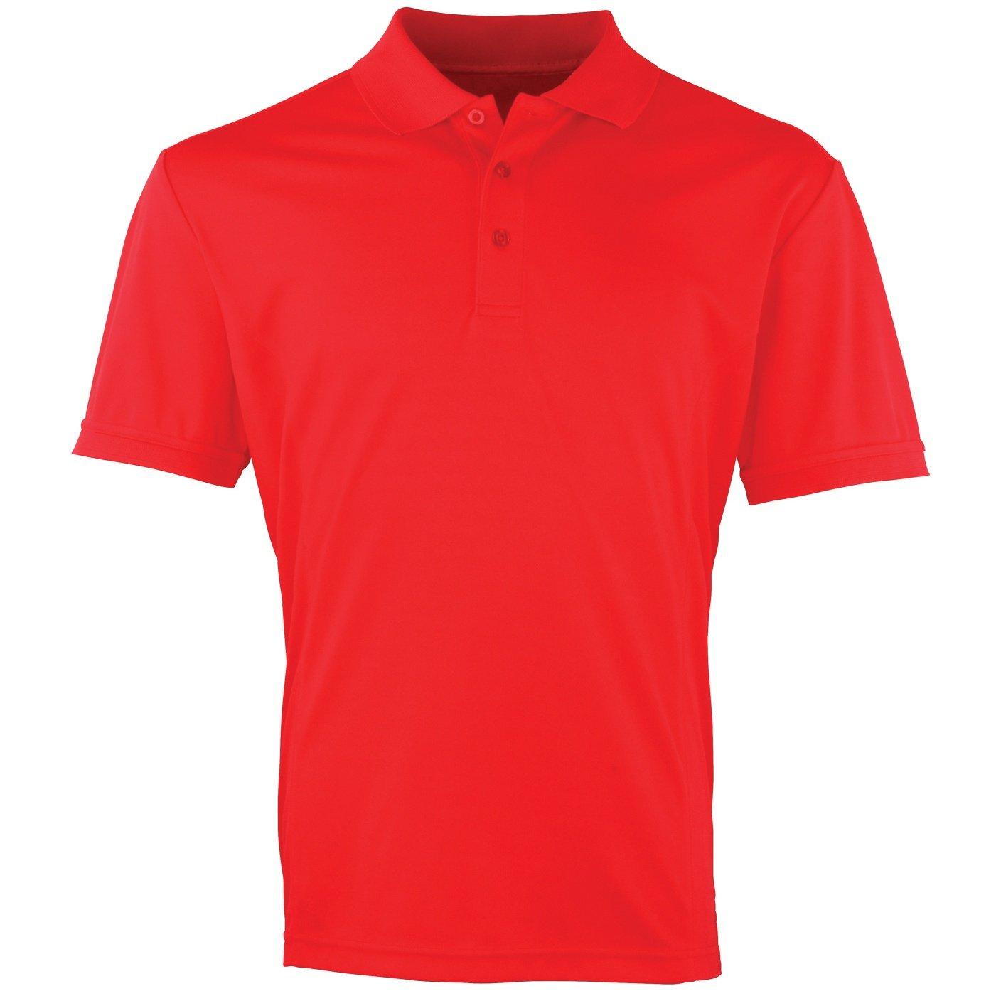 Image of Coolchecker Pique Kurzarm Polo Tshirt Herren Rot M