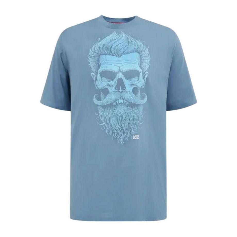 D555 T-ShirtManches Courtes Motiftyle Crâne Barbu Taille Grand Miller
