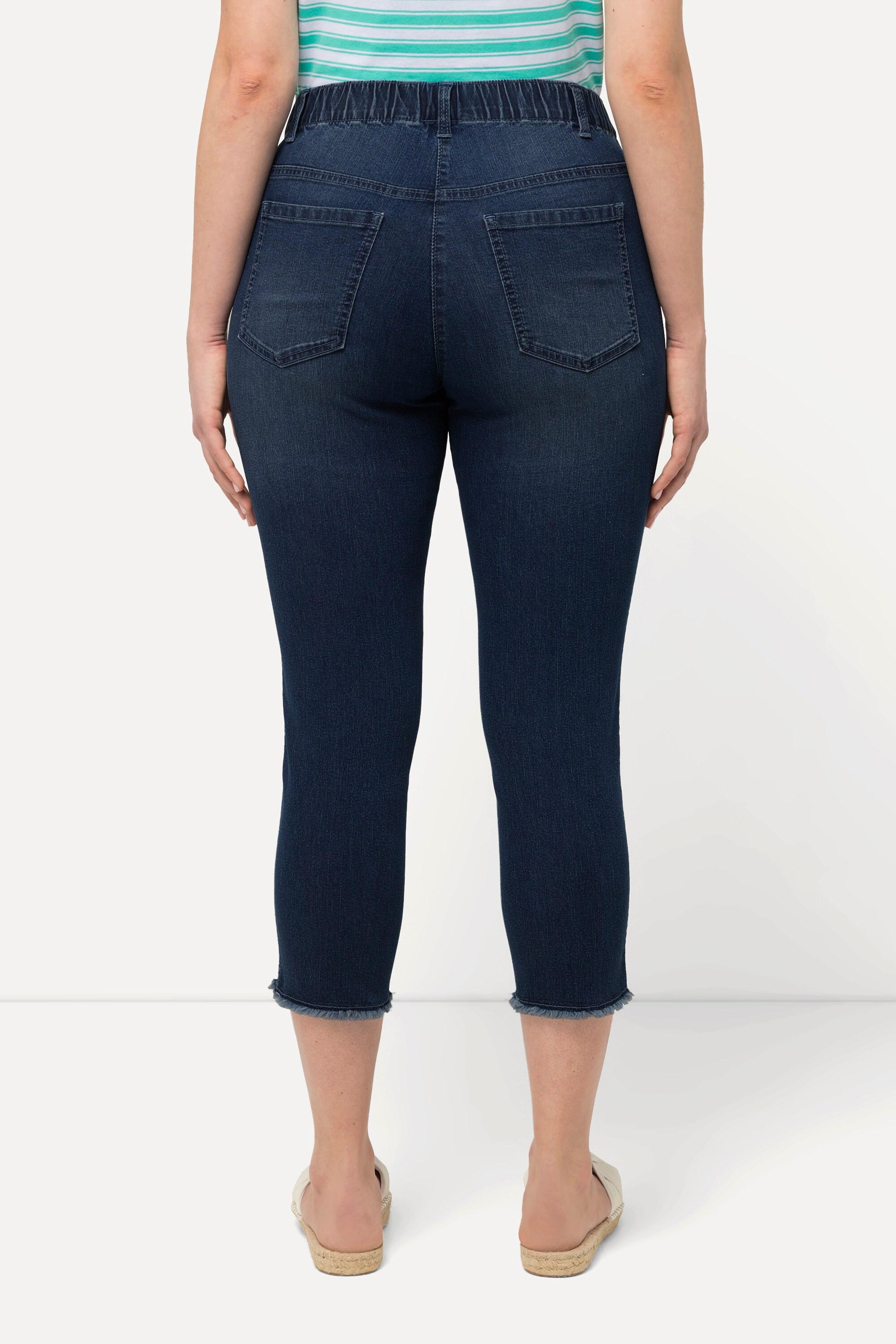 Ulla Popken  7/8-Jeggings Sienna, Elastikbund, Gürtelschlaufen 